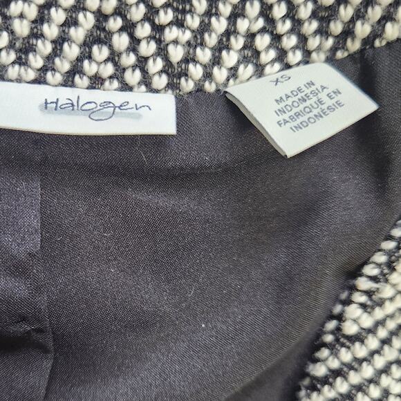 Halogen Blazer Black and White Knit Chevron Pattern Size XS - Picture 9 of 10